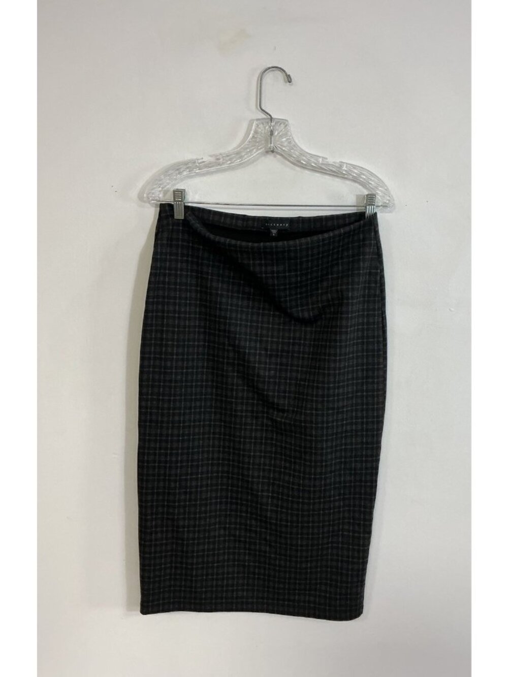 Sanctuary Black Gray Plaid Check Pencil Midi Skirt Career Workwear Womens Large